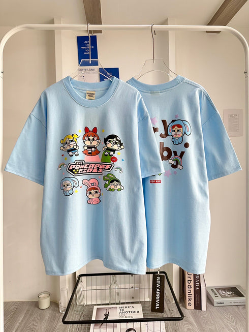 Cartoon Print Over-Size T-Shirts
